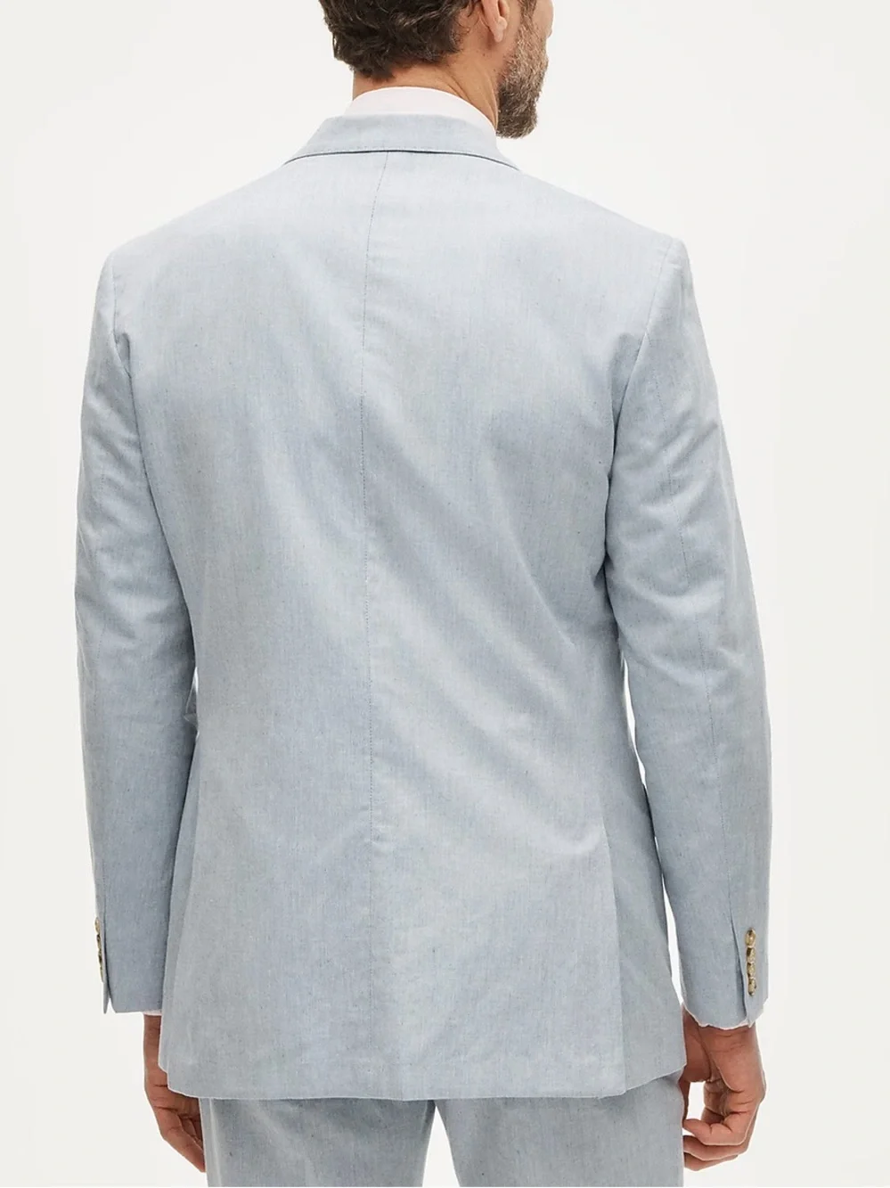 J crew cloud blue Ludlow Slimfit jacket Baird McNutt Irish cotton-linen blend